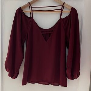 Elegant Burgundy Women's Top